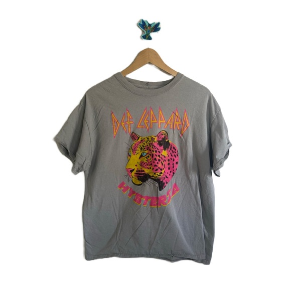 Def Leppard, pink leopard crop top - Picture 1 of 3